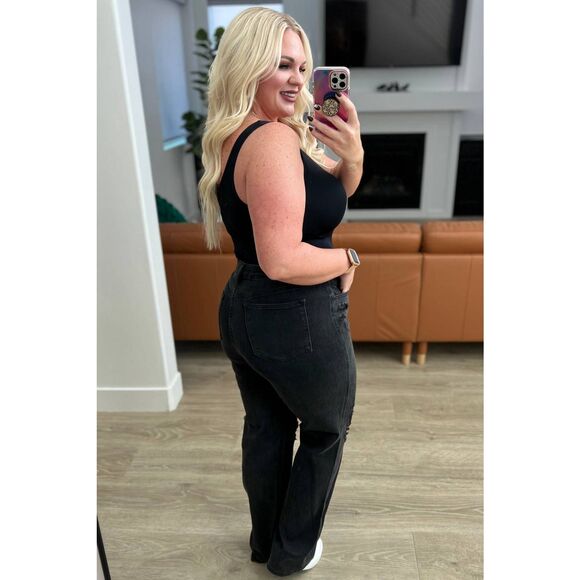 NWT Judy Blue 18W Susannah High Rise Rigid Magic 90s Distressed Straight Jeans - Picture 3 of 8